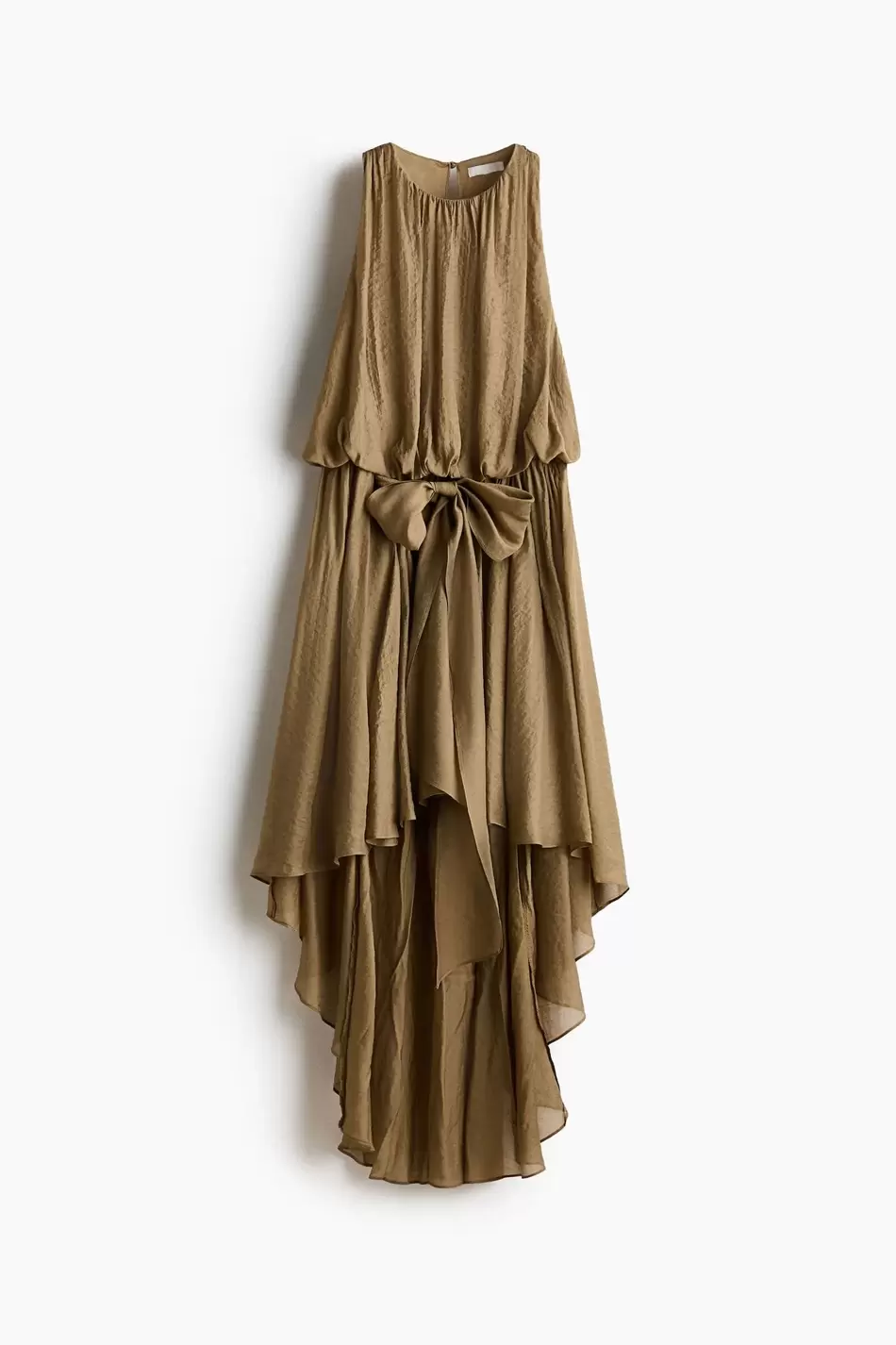 Vestido maxivolumen con lazo decorativo