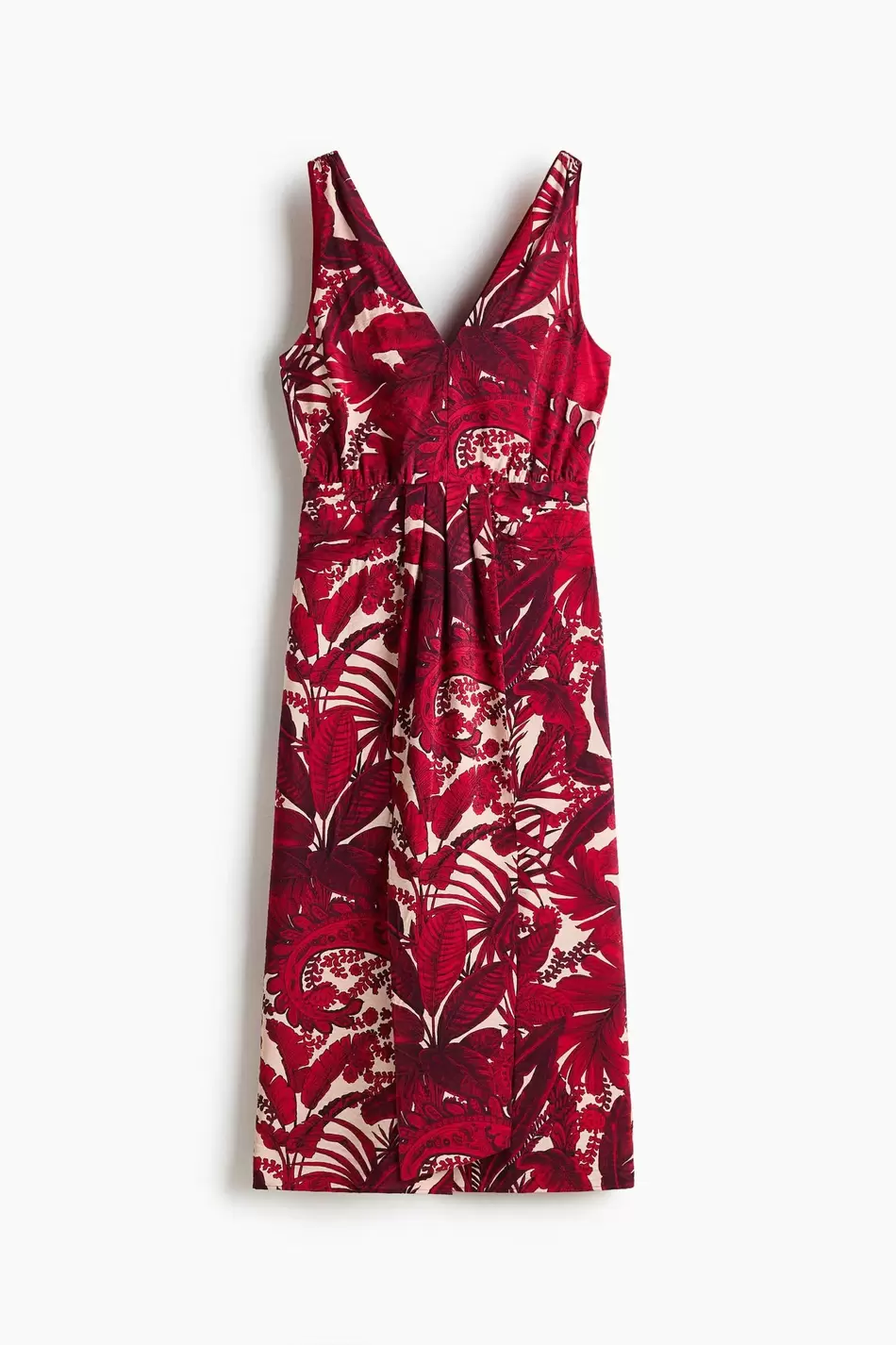 Vestido midi con escote en V