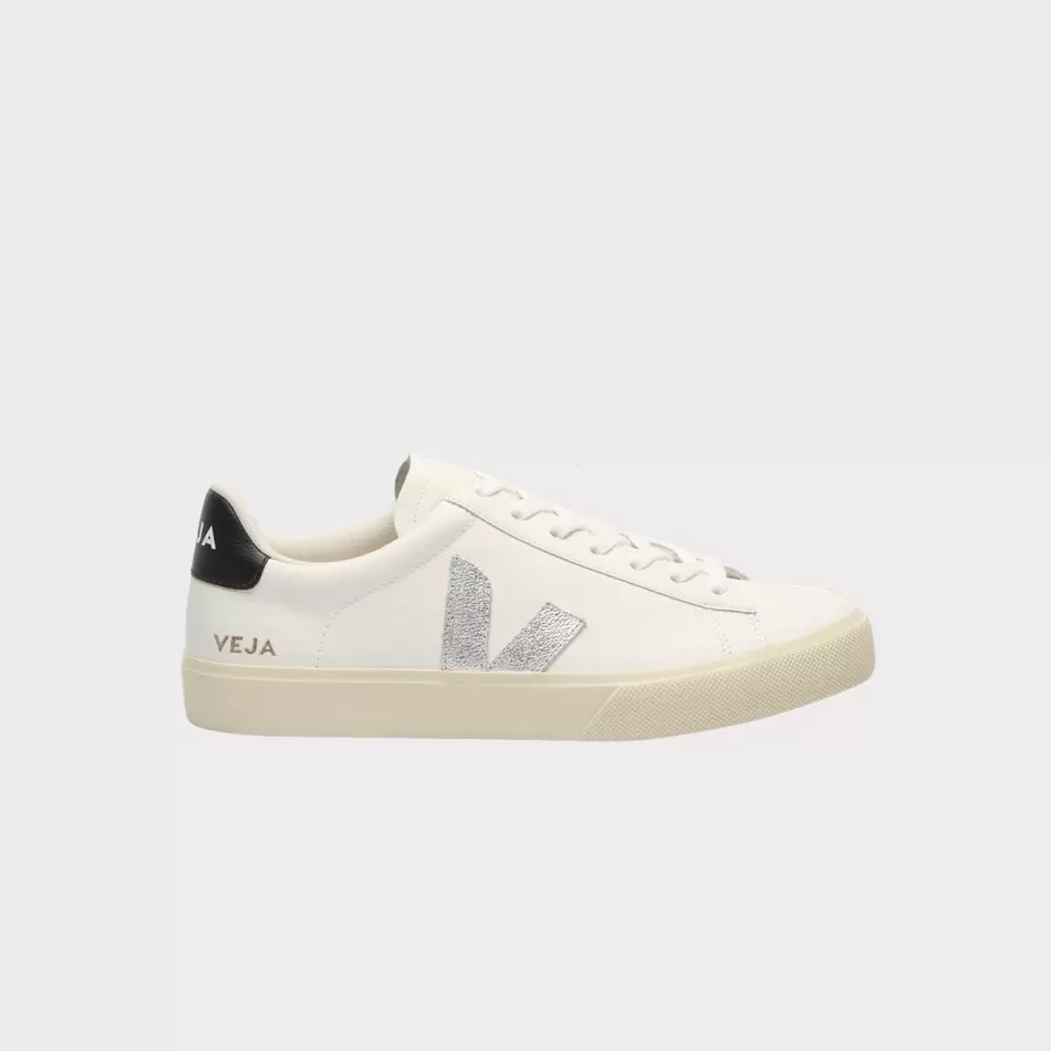 Zapatillas Veja Campo Plateado para Mujer
