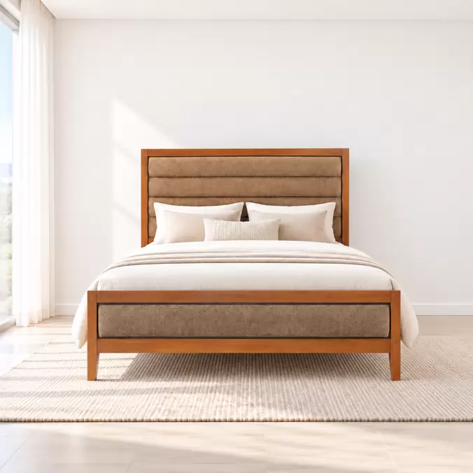CAMA BEETON | CAMA QUEEN TAPIZADA