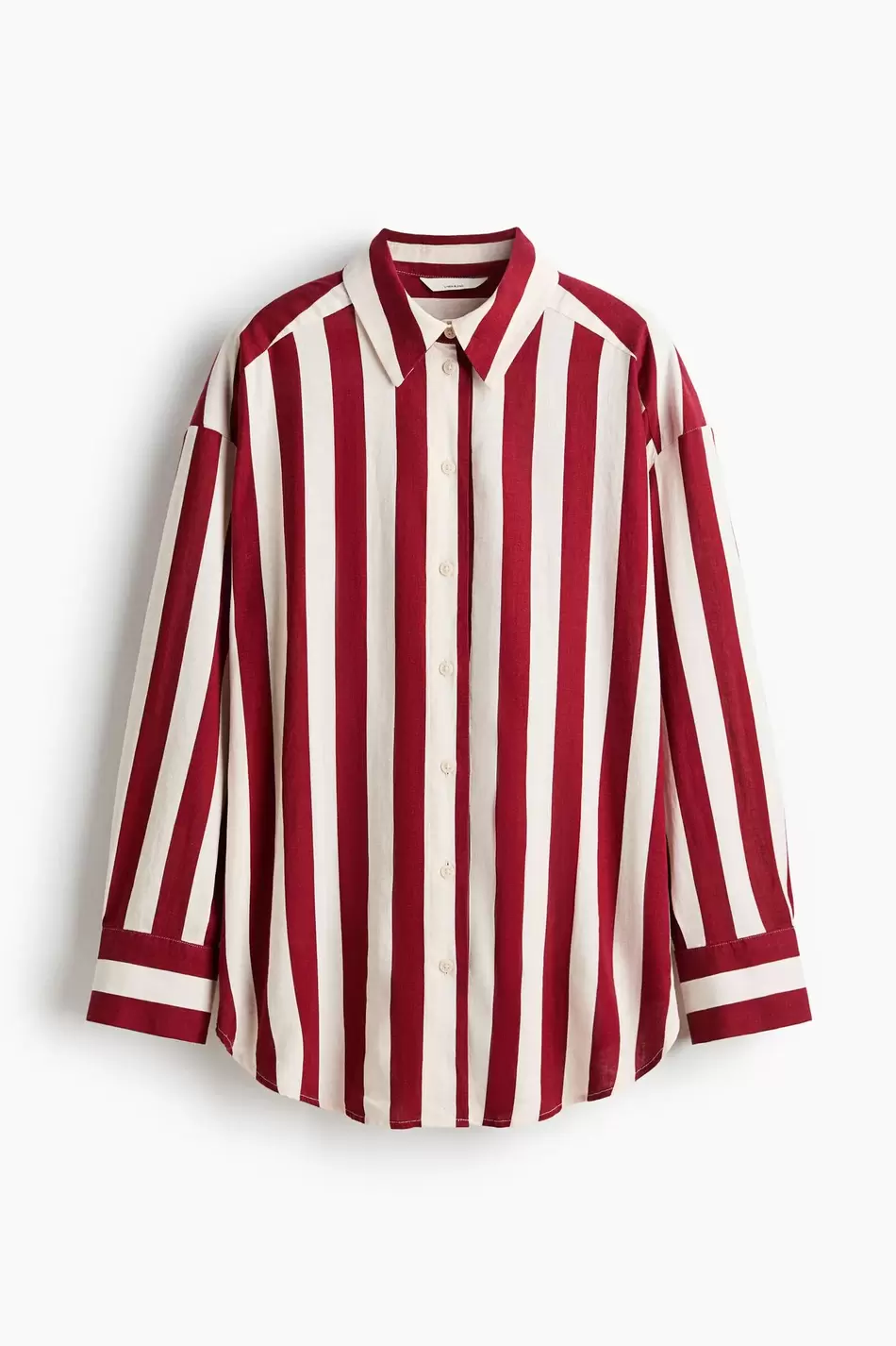 Camisa oversize en mezcla de lino