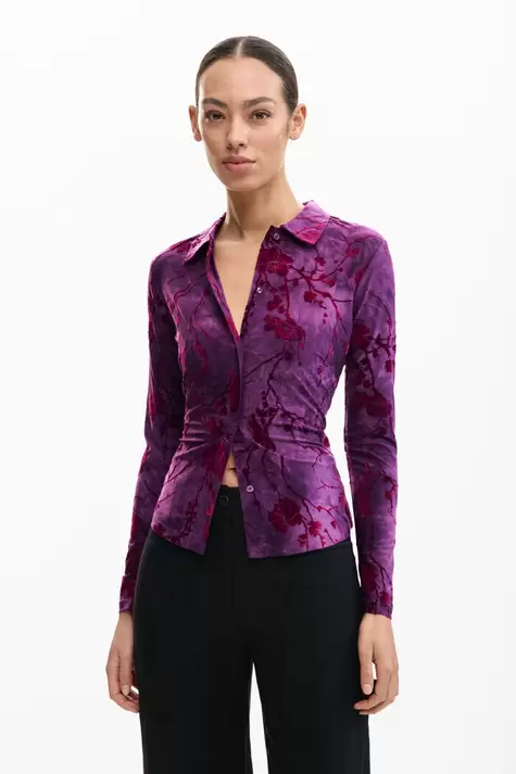 Camiseta abotonada oriental