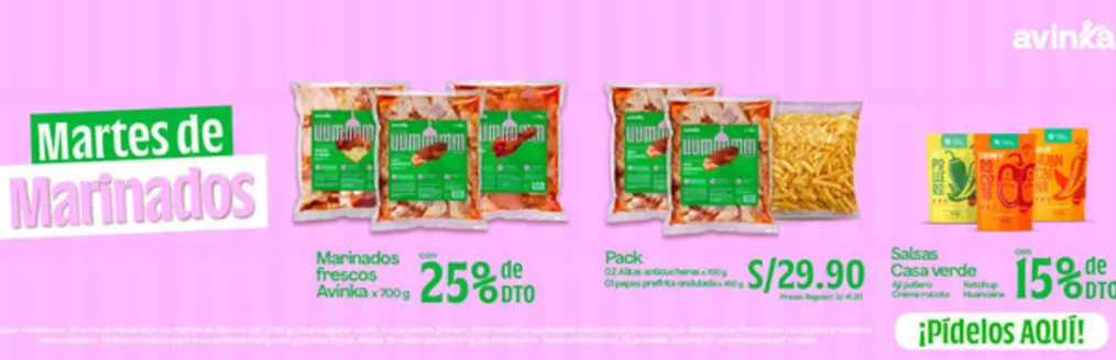 Catálogo Avinka en Callao | Martes de marinados | 2026-02-10T00:00:00.000Z - 2026-02-24T00:00:00.000Z