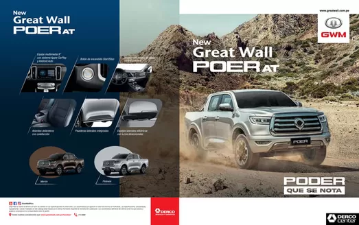 Catálogo Derco en Juliaca | Great Wall Poer Automática AT 4X2 LUX PLUS 2026 | 2026-02-11T00:00:00.000Z - 2026-12-31T00:00:00.000Z