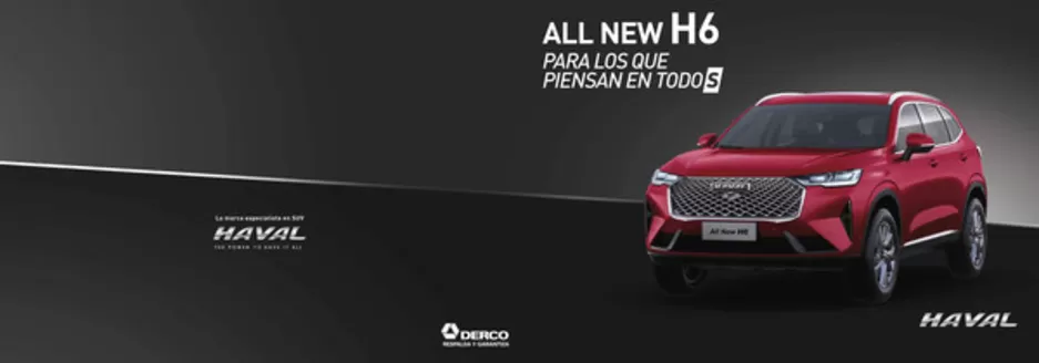 Catálogo Derco en Juliaca | Haval All New H6 ACTIVE 2.0 4X2 AT 2026 | 2026-02-11T00:00:00.000Z - 2026-12-31T00:00:00.000Z