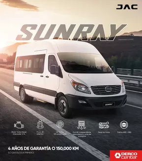 Catálogo Derco en Huancayo | JAC Sunray 17 Asientos 2.7L CTI 2026 | 2026-02-11T00:00:00.000Z - 2026-12-31T00:00:00.000Z