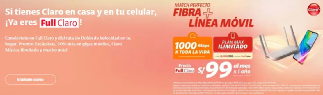Catálogo Claro | Match perfecto fibra +linea movil | 2026-02-13T00:00:00.000Z - 2026-02-28T00:00:00.000Z
