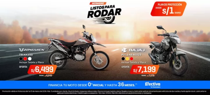 Catálogo Motocorp en Chincha Alta | Listos para rodar | 2026-03-05T00:00:00.000Z - 2026-03-31T00:00:00.000Z