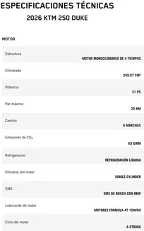 Catálogo KTM en Lurín | 2026 ktm 250 duke | 2026-03-16T00:00:00.000Z - 2026-03-30T00:00:00.000Z