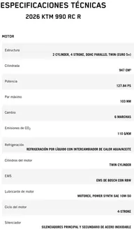 Catálogo KTM en Lurín | 2026 ktm 990 rc r | 2026-03-16T00:00:00.000Z - 2026-03-30T00:00:00.000Z