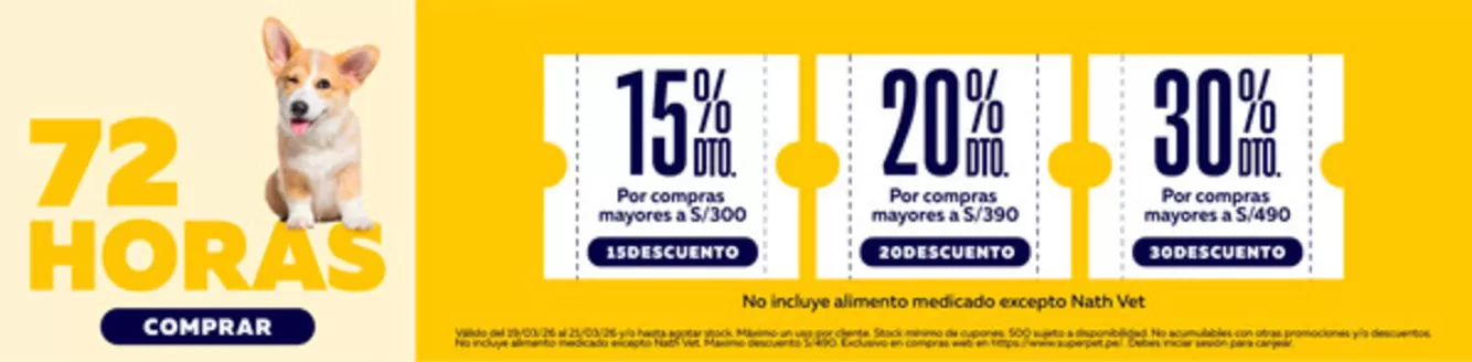Catálogo Superpet en Callao | Offer 72 horas! | 2026-03-19T00:00:00.000Z - 2026-03-21T00:00:00.000Z