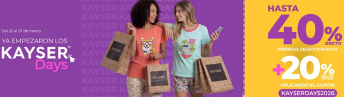 Catálogo Kayser en Piura | Kayser Days. | 2026-03-26T00:00:00.000Z - 2026-03-27T00:00:00.000Z