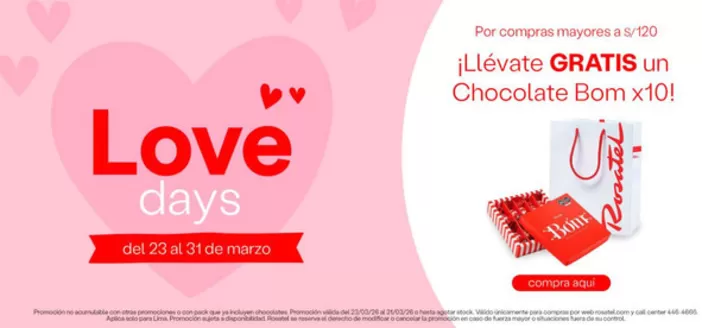Catálogo Rosatel en Huancayo | Love Days | 2026-03-27T00:00:00.000Z - 2026-03-31T00:00:00.000Z
