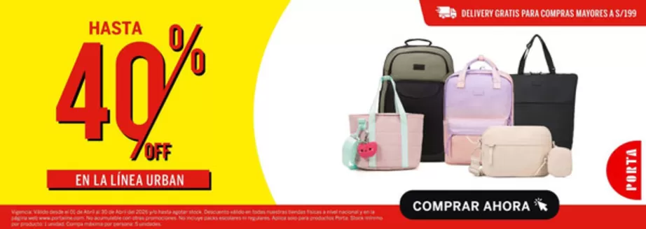 Catálogo Porta | Hasta 40%off | 2026-04-08T00:00:00.000Z - 2026-04-30T00:00:00.000Z