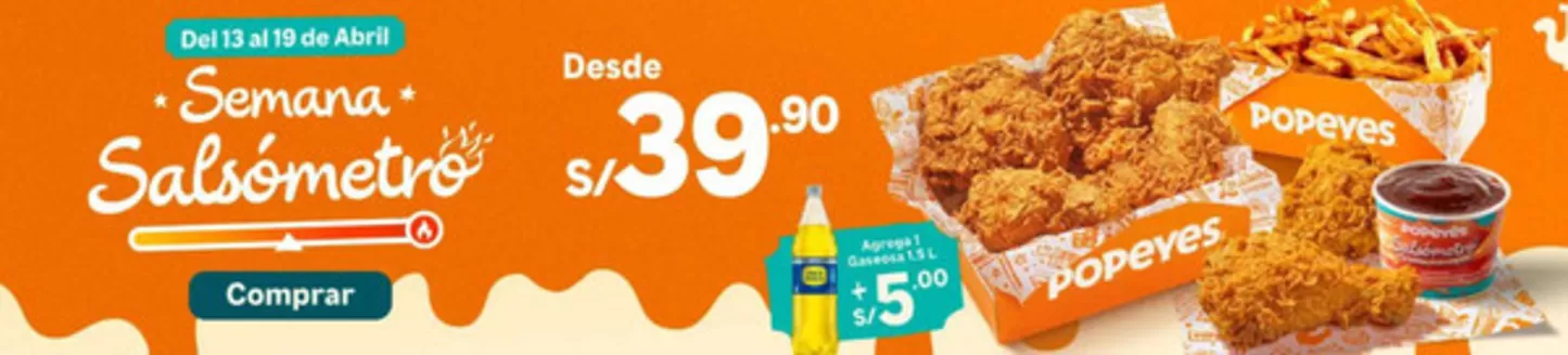 Catálogo Popeyes en Lurín | Semana Salsaometro | 2026-04-14T00:00:00.000Z - 2026-04-19T00:00:00.000Z