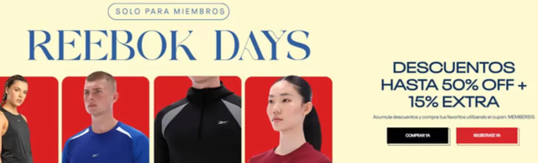 Catálogo Reebok | Reebok Days | 2026-04-20T00:00:00.000Z - 2026-05-31T00:00:00.000Z