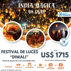 Catálogo Viajes Beauce en Chosica | India Magica | 2025-10-15T00:00:00.000Z - 2025-10-22T00:00:00.000Z