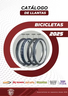 Catálogo Tecnimotors | Catálogo llantas Bicicletas 2025 | 2025-03-06T00:00:00.000Z - 2025-12-31T00:00:00.000Z