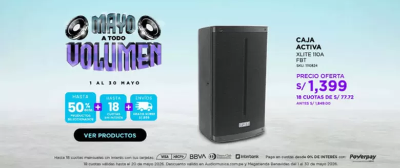 Catálogo Audiomusica | Mayo a todo volumen | 2026-05-05T00:00:00.000Z - 2026-05-20T00:00:00.000Z