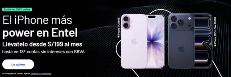 Catálogo Entel en Chincha Alta | El iphone mas power en entel | 2026-05-12T00:00:00.000Z - 2026-05-31T00:00:00.000Z