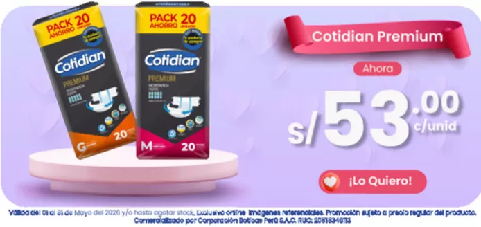 Catálogo Boticas Perú | Grandes descuentos en productos seleccionados | 2026-05-01T00:00:00.000Z - 2026-05-31T00:00:00.000Z