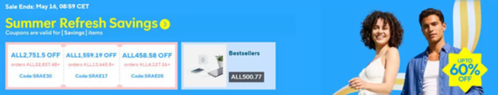 Catálogo Ali Express | Summer Refresh Savings | 2026-05-14T00:00:00.000Z - 2026-05-16T00:00:00.000Z
