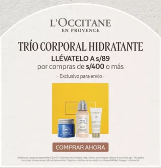 Catálogo L'Occitane en Chilete | Trio corporal hidratante | 2026-05-14T00:00:00.000Z - 2026-05-31T00:00:00.000Z