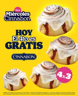 Catálogo Cinnabon | Hoy el 4to es gratis  | 2026-05-15T00:00:00.000Z - 2026-05-31T00:00:00.000Z
