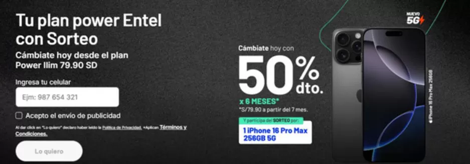 Catálogo Entel en Huayucachi | Tu plan powe entel con sorteo | 2026-05-18T00:00:00.000Z - 2026-05-31T00:00:00.000Z