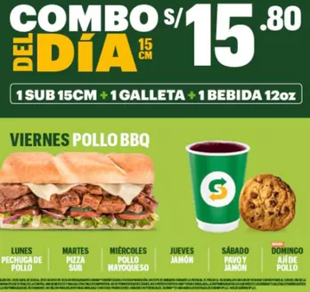 Catálogo Subway | Combo del dia | 2026-05-20T00:00:00.000Z - 2026-05-31T00:00:00.000Z