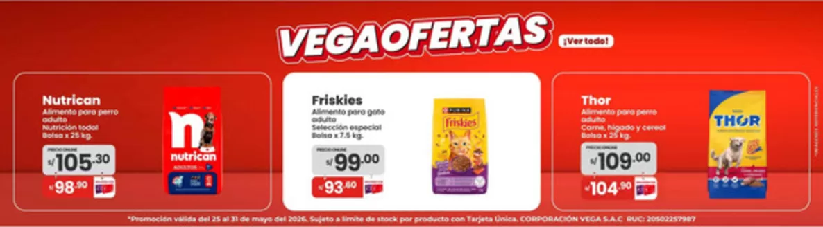 Catálogo Vega en Lurín | Ofertas principales para todos los cazadores de gangas | 2026-05-25T00:00:00.000Z - 2026-05-31T00:00:00.000Z