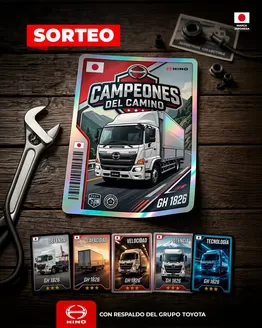 Catálogo Hino Perú en Huancapi | Campeones del camino | 2026-06-09T00:00:00.000Z - 2026-06-18T00:00:00.000Z