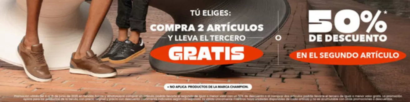 Catálogo Payless | Compra 2 articulos y lleva el tercero gratis | 2026-06-11T00:00:00.000Z - 2026-06-15T00:00:00.000Z