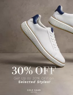 Catálogo cole haan | Get up to 30%off on selected styles! | 2026-06-11T00:00:00.000Z - 2026-06-30T00:00:00.000Z