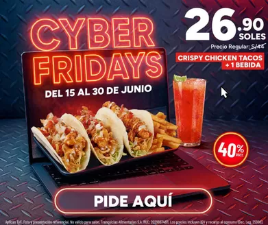 Catálogo TGI Friday's | Cyber Fridays | 2026-06-18T00:00:00.000Z - 2026-06-30T00:00:00.000Z