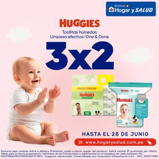 Catálogo Hogar Y Salud | Huggies 3x2 | 2026-06-25T00:00:00.000Z - 2026-06-28T00:00:00.000Z