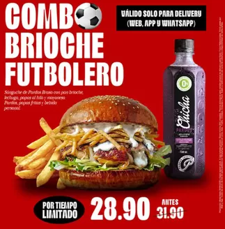 Catálogo Pardo's Chicken | Combo brioche futbolero | 2026-06-25T00:00:00.000Z - 2026-07-31T00:00:00.000Z
