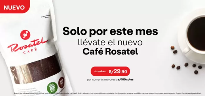 Catálogo Rosatel | Solo por este mes llevate el nuevo cafe roasatel  | 2026-06-25T00:00:00.000Z - 2026-06-30T00:00:00.000Z