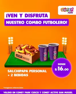 Catálogo Coney Park | Ven y disfruta nuestro combo futbolero | 2026-07-03T00:00:00.000Z - 2026-07-31T00:00:00.000Z