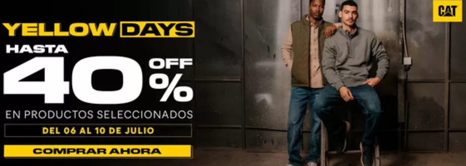 Catálogo Cat en Pampa Cangallo | Yellow Days! | 2026-07-06T00:00:00.000Z - 2026-07-10T00:00:00.000Z