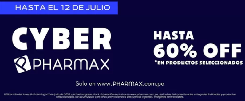 Catálogo Pharmax en Ica | Cyber | 2026-07-09T00:00:00.000Z - 2026-07-12T00:00:00.000Z