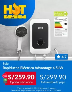 Catálogo Sodimac en Sullana | Rapiducha electrica  | 2025-07-07T00:00:00.000Z - 2025-07-13T00:00:00.000Z