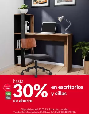 Catálogo Sodimac en Sullana | Hasta 30% en escitorios y sillas  | 2025-07-07T00:00:00.000Z - 2025-07-13T00:00:00.000Z