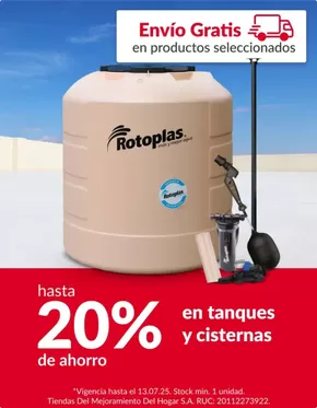 Catálogo Sodimac en Sullana | Hasta 20% en tanques y cisternas  | 2025-07-07T00:00:00.000Z - 2025-07-13T00:00:00.000Z