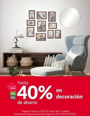 Catálogo Sodimac en Sullana | Hasta 40% en decoracion  | 2025-07-07T00:00:00.000Z - 2025-07-13T00:00:00.000Z