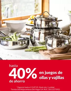 Catálogo Sodimac en Sullana | Hasta 40% en juegos de ollas y vajillas  | 2025-07-07T00:00:00.000Z - 2025-07-13T00:00:00.000Z