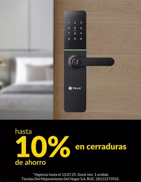 Catálogo Sodimac en Sullana | Hasta 10% en cerraduras  | 2025-07-07T00:00:00.000Z - 2025-07-13T00:00:00.000Z