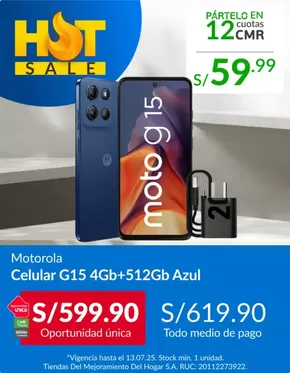 Catálogo Sodimac en Cusco | Motorola | 2025-07-11T00:00:00.000Z - 2025-07-13T00:00:00.000Z