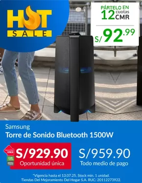 Catálogo Sodimac en Cusco | Samsung  | 2025-07-11T00:00:00.000Z - 2025-07-13T00:00:00.000Z