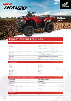 Catálogo Honda | Honda TRX420 | 2026-07-28T00:00:00.000Z - 2026-08-11T00:00:00.000Z